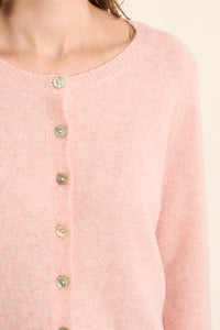AVA KNIT CARDIGAN SWEATER-PINK-MOLLY BRACKEN