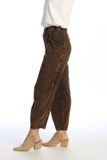 *BEST SELLER* PATCH POCKET COTTON PANT-CHOCOLATE- JESS AND JANE