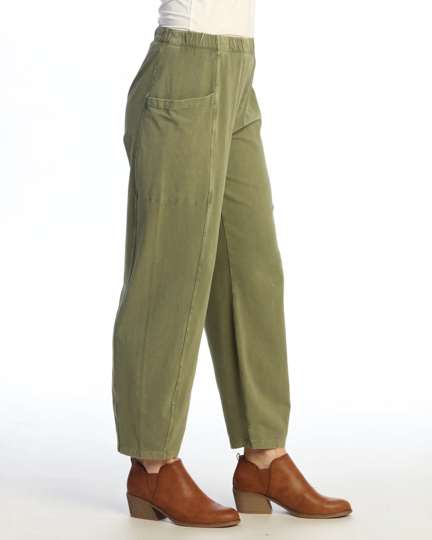 *BEST SELLER* PATCH POCKET COTTON PANT-MOSS-JESS AND JANE