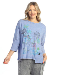 CARIBE 3/4 SLEEVE W/GAUZE POCKET-JESS AND JANE