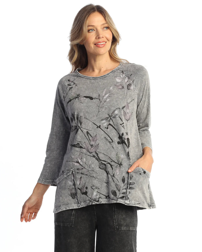 BREEZE COTTON PATCH POCKET TUNIC TOP-JESS AND JANE