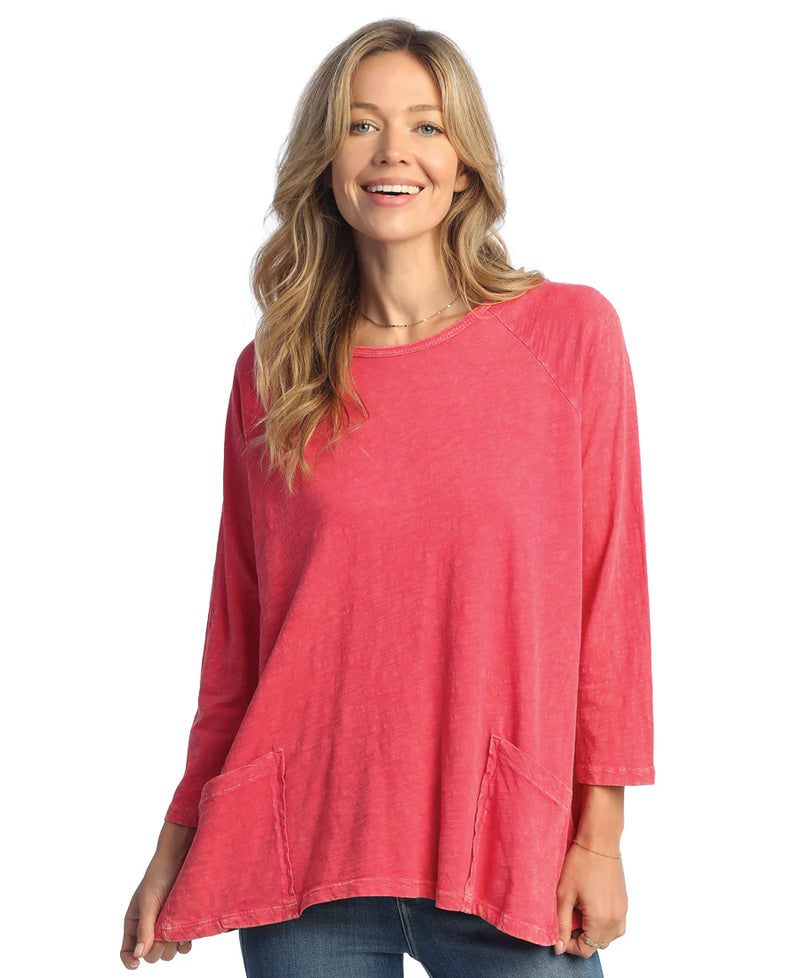 MINERAL PATCH POCKET TUNIC TOP-RASPBERRY-JESS AND JANE