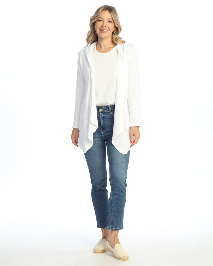 CASCADE THERMAL CARDIGAN W/POCKET-WHITE-JESS AND JANE