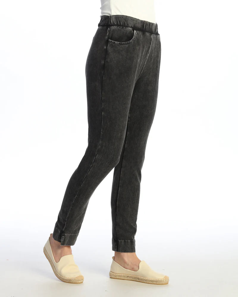 SLIM POCKET PANT-MINERAL BLACK-JESS AND JANE