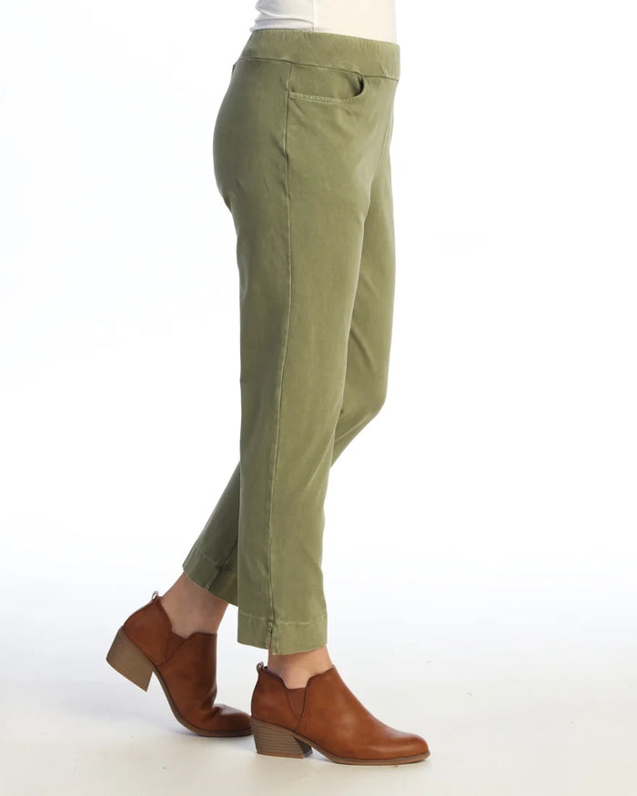 SLIM POCKET PANT-MOSS-JESS AND JANE