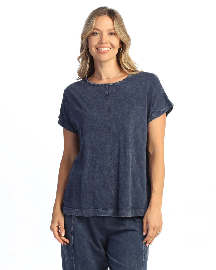 BOXY DOLMAN SLEEVE TEE-DENIM-JESS AND JANE