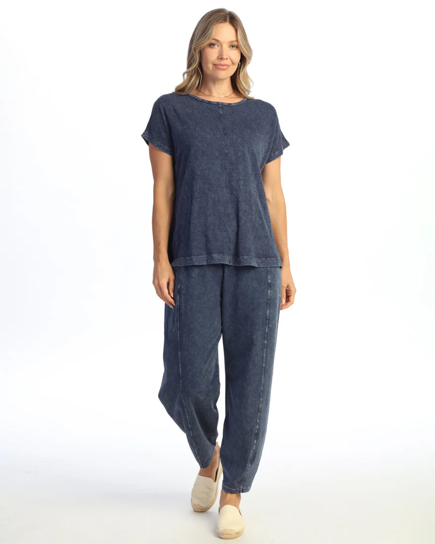 BOXY DOLMAN SLEEVE TEE-DENIM-JESS AND JANE