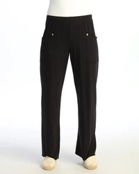 PATCH POCKET PANT-JET BLACK-JESS AND JANE