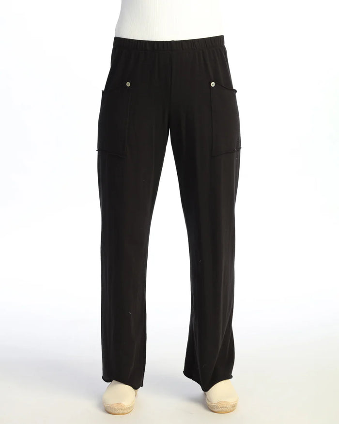 PATCH POCKET PANT-JET BLACK-JESS AND JANE