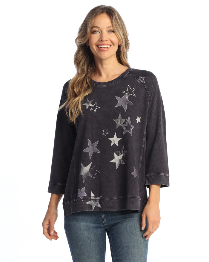 STARLA MINERAL FRENCH TERRY TOP-JESS AND JANE