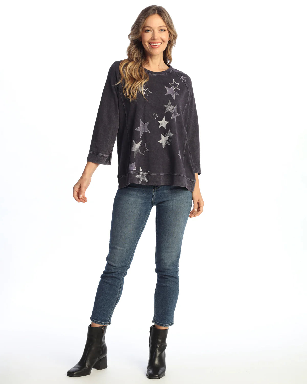 STARLA MINERAL FRENCH TERRY TOP-JESS AND JANE