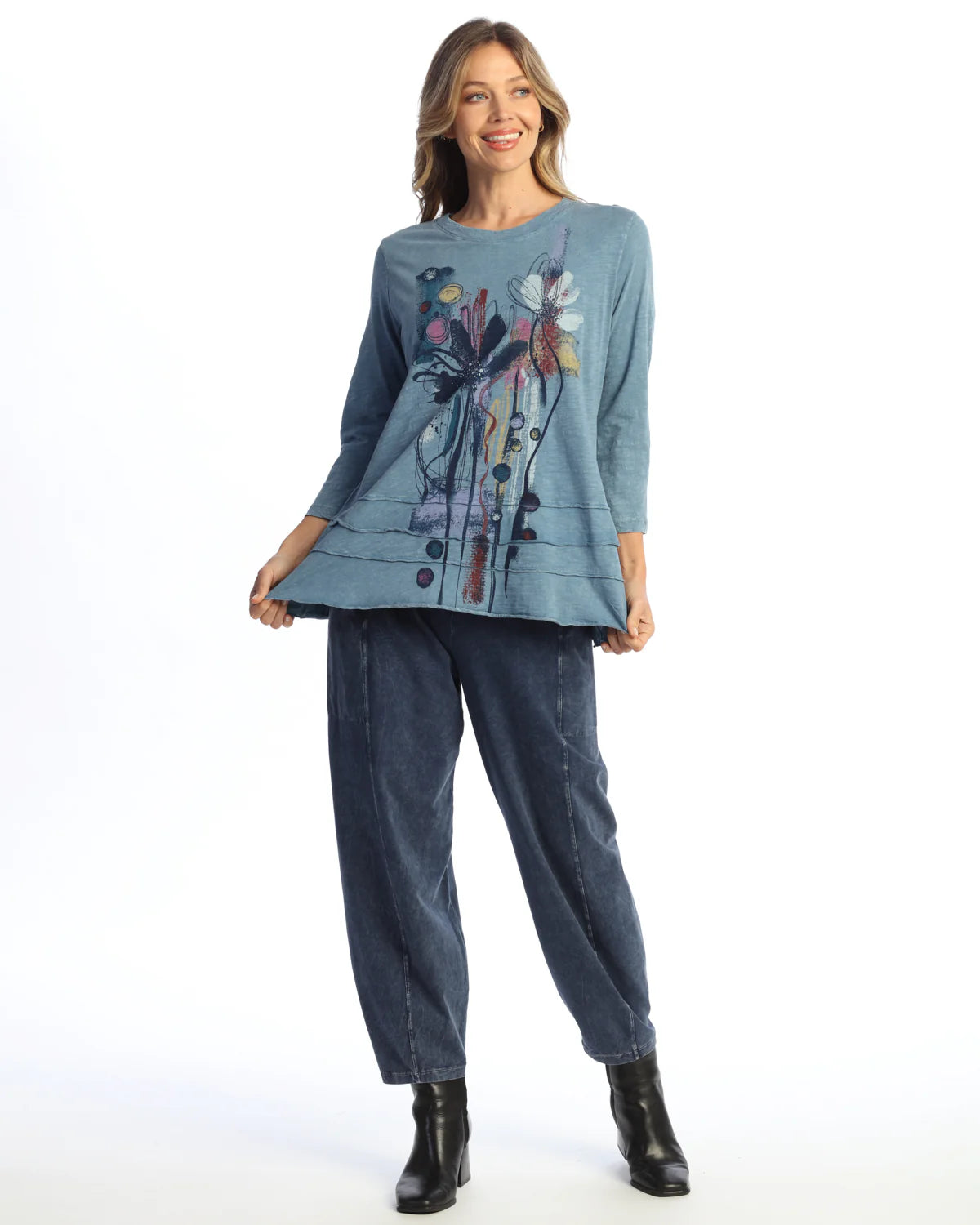 LILLIAN CONTRAST TUNIC-JESS AND JANE