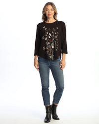 MARISOL BABY RIB 3/4 SLEEVE TOP-JESS AND JANE