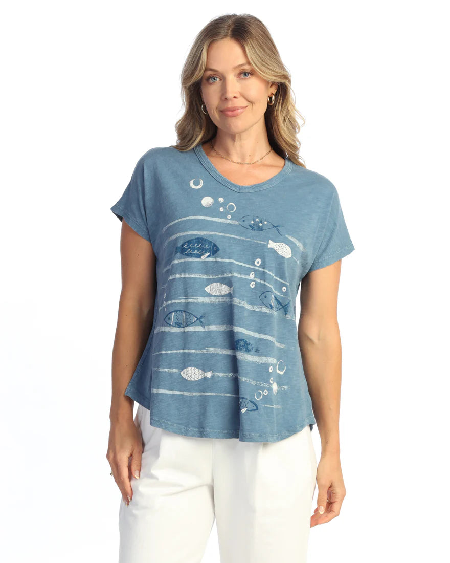 FIN FRIENDS S/S MINERAL TEE-JESS AND JANE
