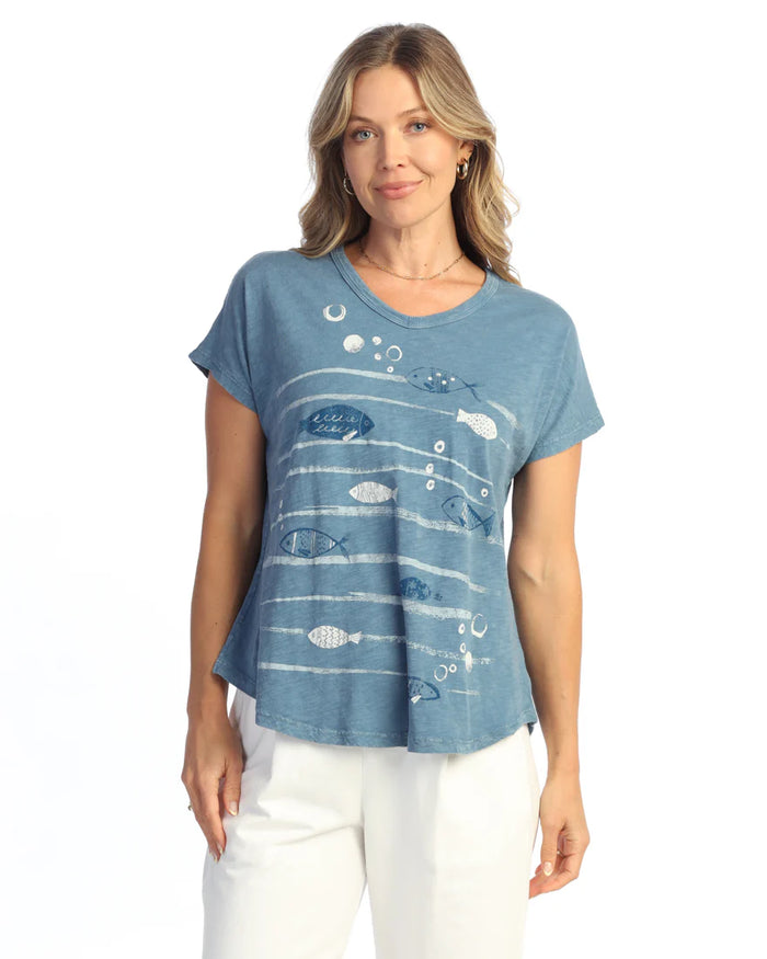 FIN FRIENDS S/S MINERAL TEE-JESS AND JANE