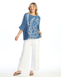 NAPOLI DOUBLE GAUZE OVERSIZE PONCHO TOP- JESS AND JANE