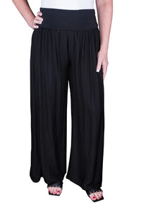 MERCEDES FOLDOVER WAIST SILK PANT-ONE SIZE-TEES BY TINA