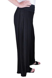 MERCEDES FOLDOVER WAIST SILK PANT-ONE SIZE-TEES BY TINA