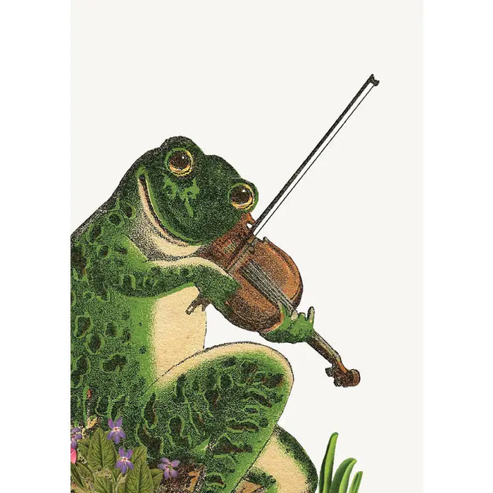 FROG WITH VIOLIN MINI ENCLOSURE CARD-P.FLYNN