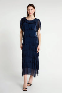 MIRIAM S/S RUFFLE DRESS-ONE SIZE-TEES BY TINA