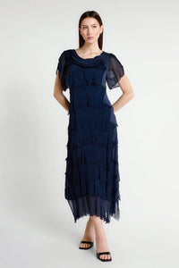 MIRIAM S/S RUFFLE DRESS-ONE SIZE-TEES BY TINA