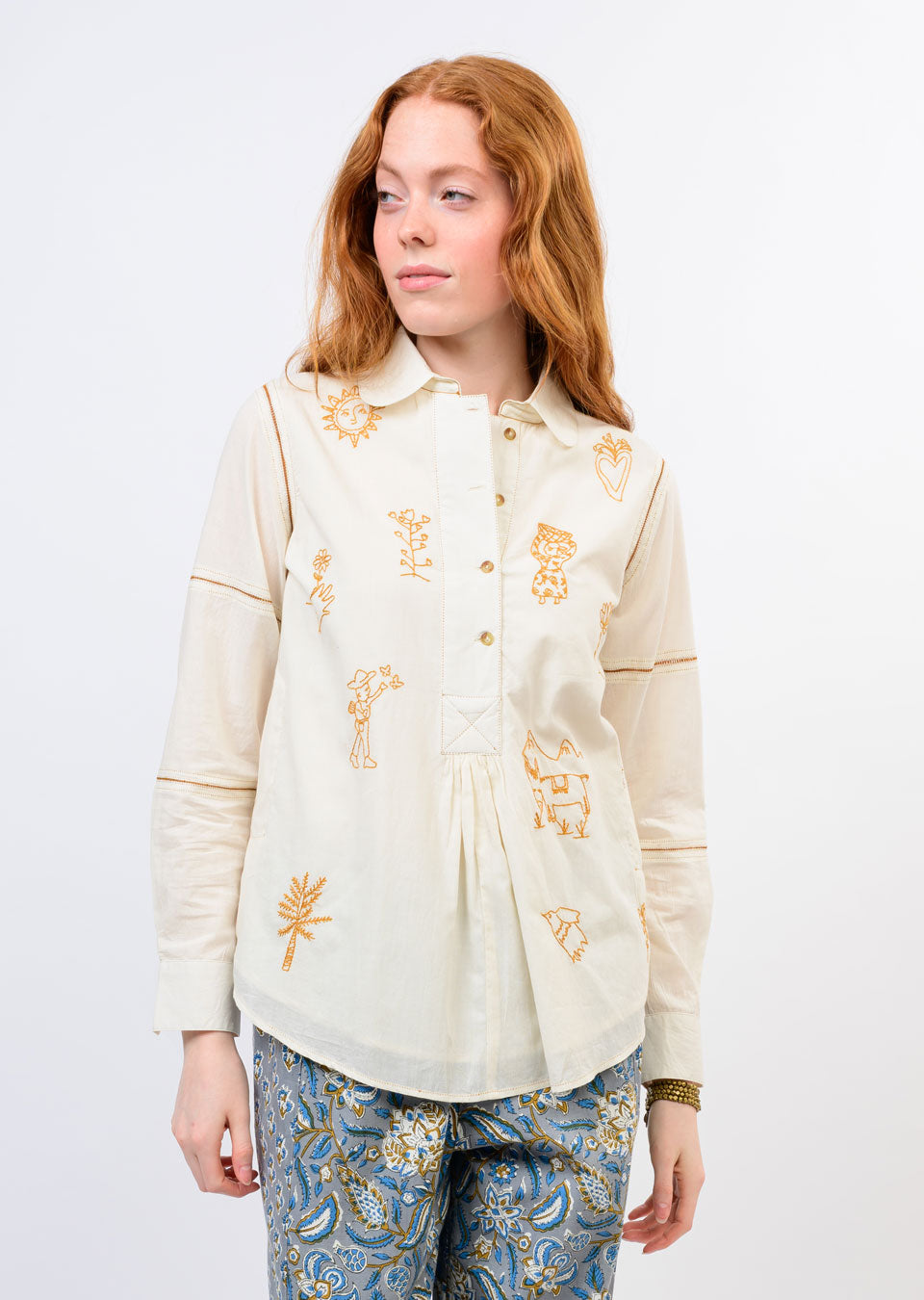 MILAGRO LONG SLEEVE BLOUSE-SISTER MARY