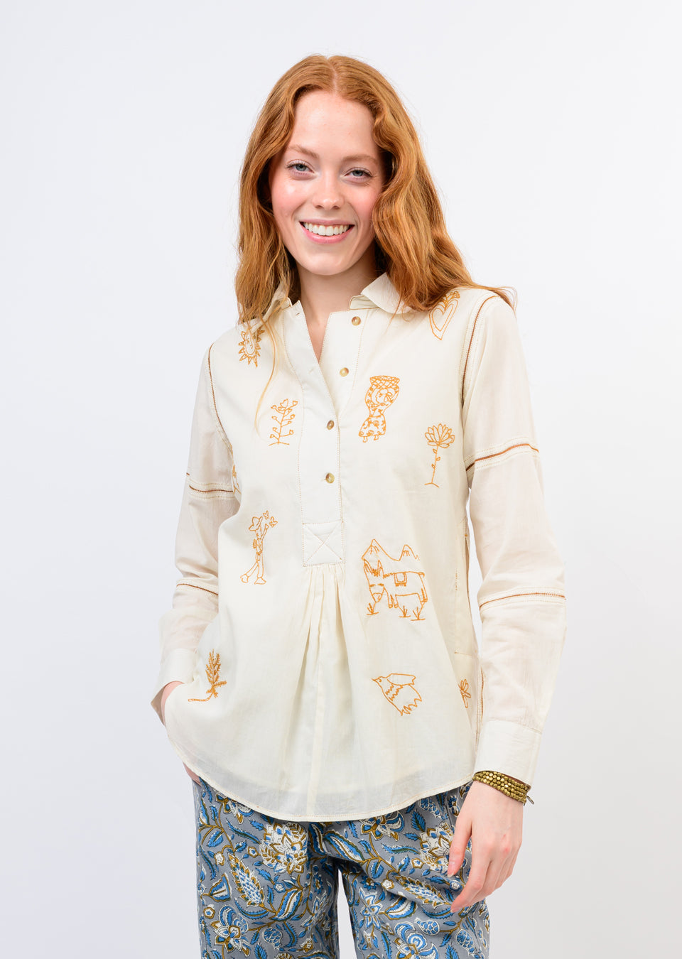 MILAGRO LONG SLEEVE BLOUSE-SISTER MARY