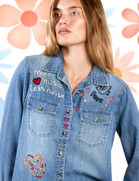 MORE MUSIC, LESS NOISE SHIRT-DENIM-BILLY T