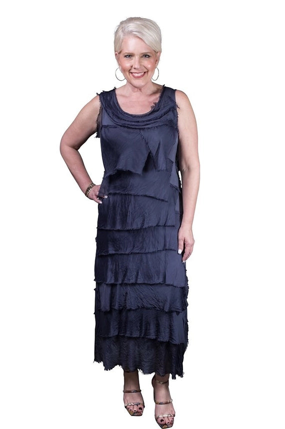 ALEENA SILK MAXI DRESS-ONE SIZE-TEES BY TINA