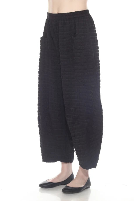 GRID TEXTURE LANTERN POCKET PANT-MOONLIGHT