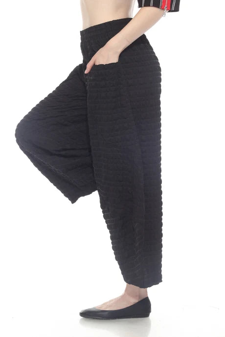GRID TEXTURE LANTERN POCKET PANT-MOONLIGHT