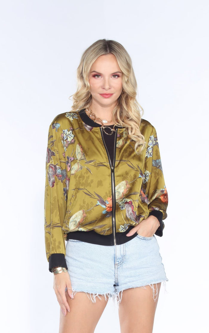 OLIVE BOMBER JACKET-ARIS A