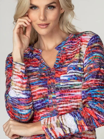RADIANT LINES-PAMELA TOP L/S-CARINE APPAREL