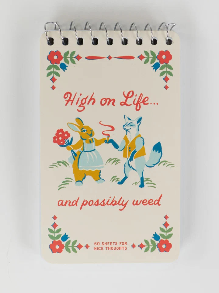HIGH ON LIFE 3X5 SPIRAL NOTEBOOK-BLUE Q