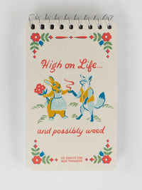 HIGH ON LIFE 3X5 SPIRAL NOTEBOOK-BLUE Q