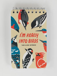 REALLY INTO BIRDS 3X5 SPIRAL NOTEBOOK-BLUE Q