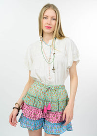 PATSY WHITE EMBROIDERED BLOUSE-SISTER MARY