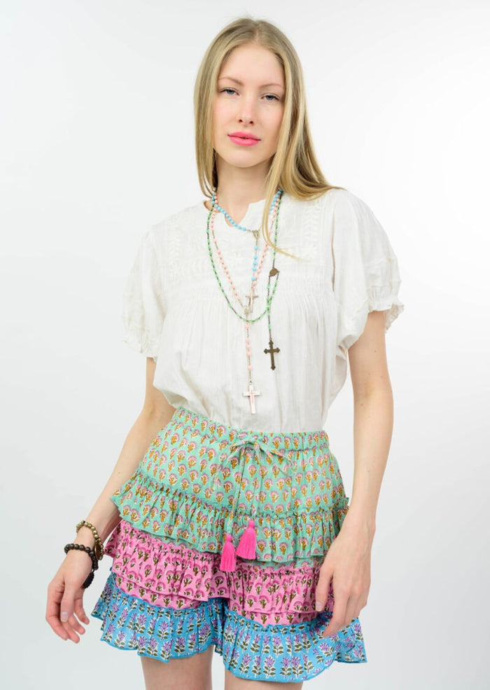 PATSY WHITE EMBROIDERED BLOUSE-SISTER MARY