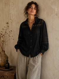 NELLIE SHIRT-BLACK-CIENNA