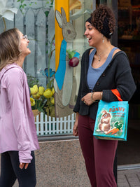 THE BUNNY WHO HATED CARROTS HANDY TOTE-BLUE Q