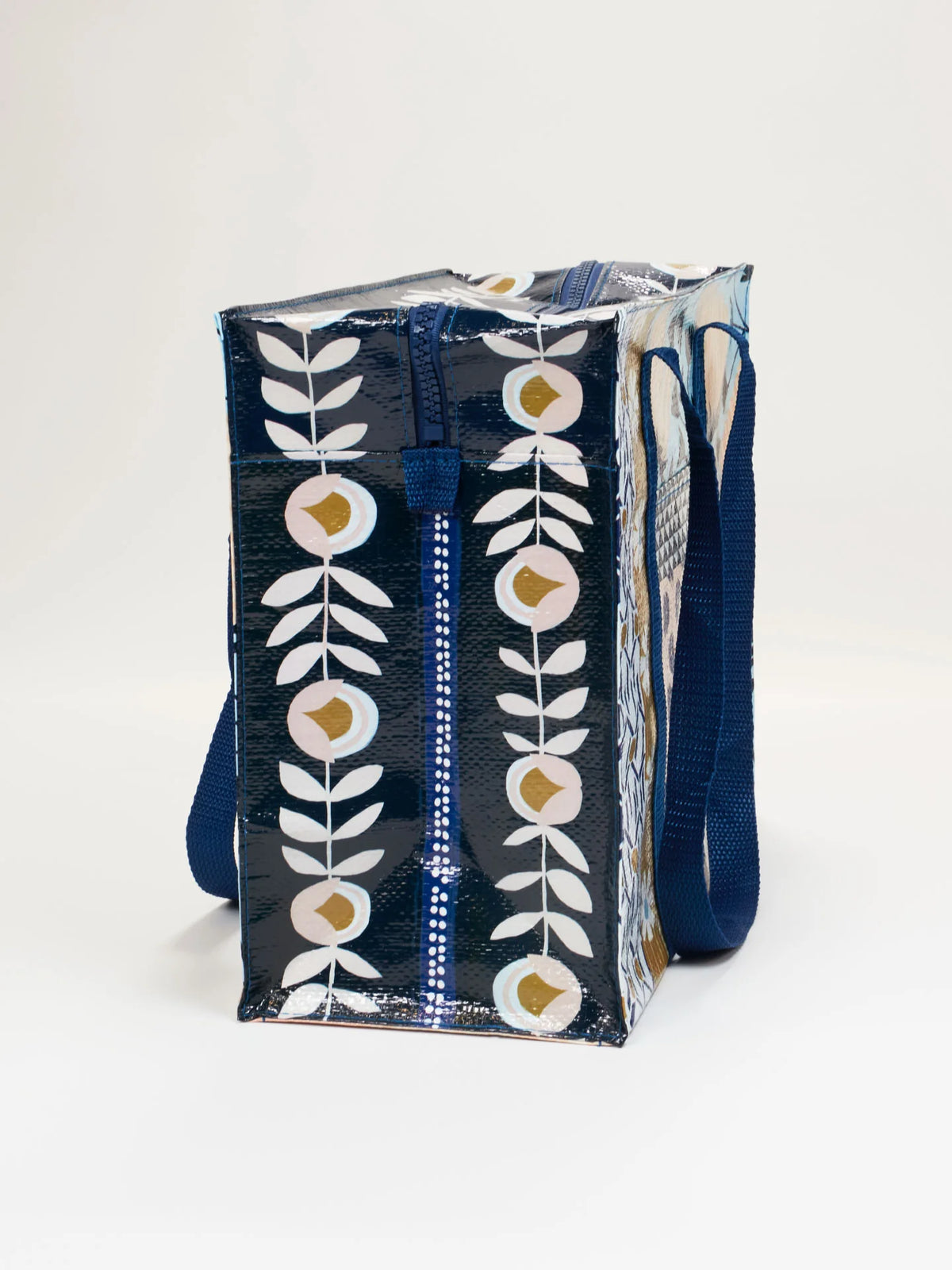 PATCHWORK SHOULDER TOTE-BLUE Q