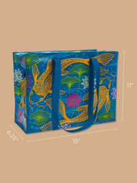 KOI SHOULDER TOTE-BLUE Q