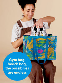 KOI SHOULDER TOTE-BLUE Q