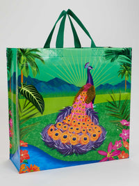 PEACOCK PARADISE SHOPPER - BLUE Q