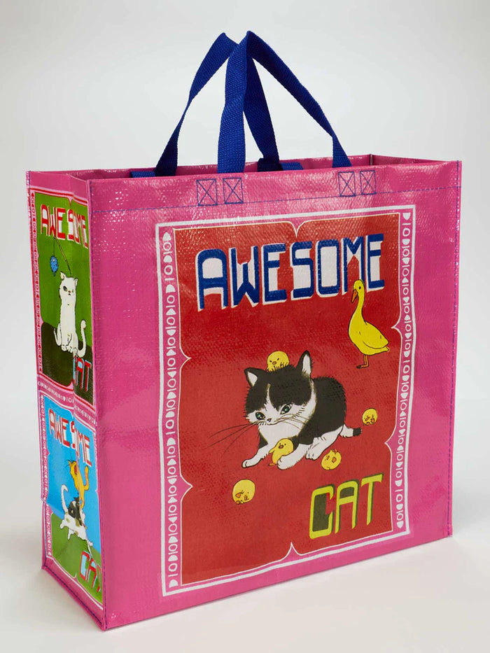 AWESOME CAT SHOPPER-BLUE Q