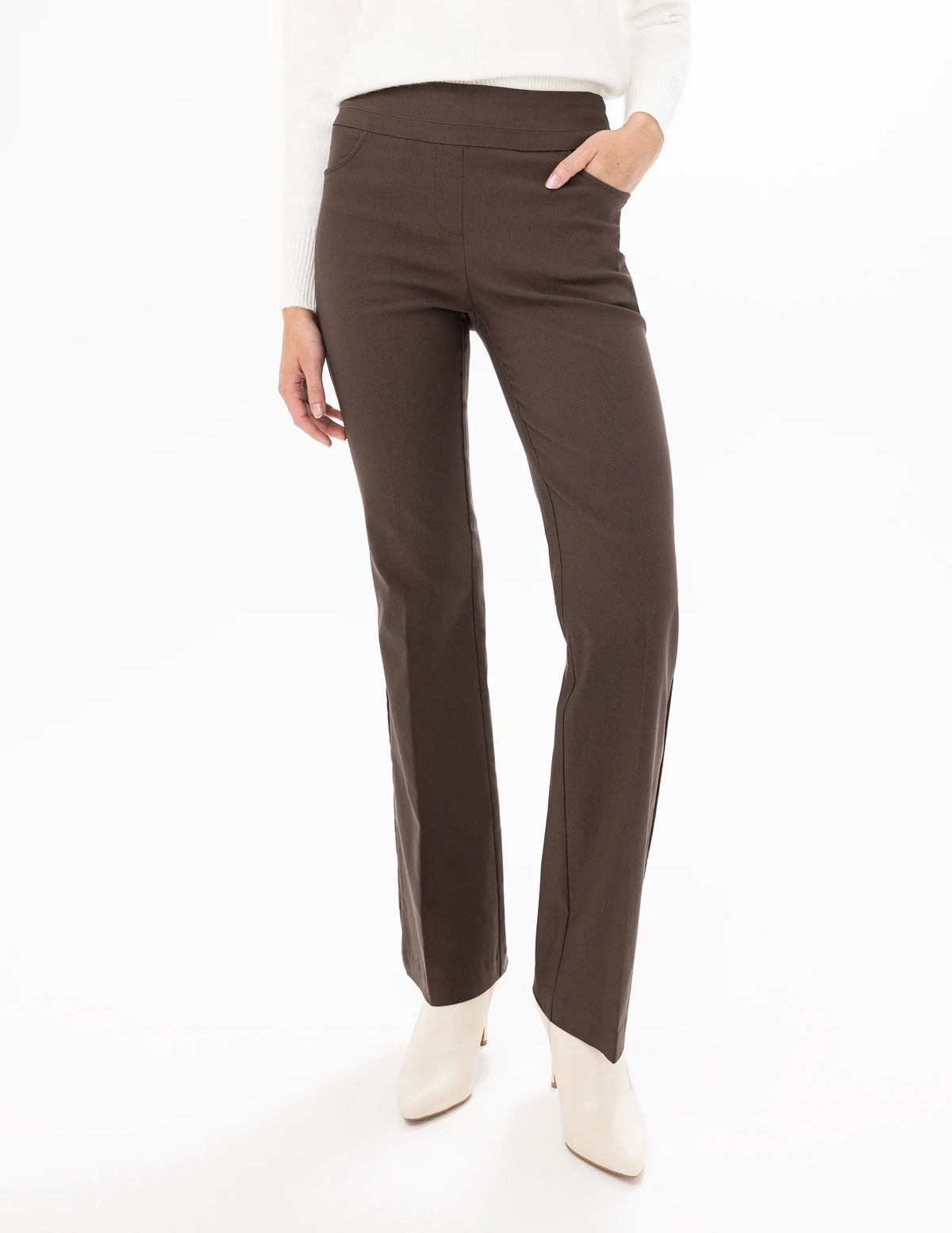 BOOTCUT TROUSER PANT-CHOCOLATE- RENUAR