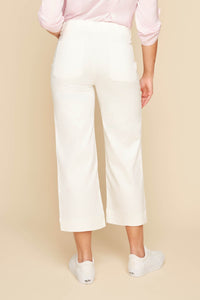 TENCEL WIDE LEG ANKLE PANT-CREME-RENUAR
