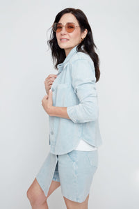 KNIT JACKET-CHAMBRAY-RENUAR