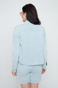 KNIT JACKET-CHAMBRAY-RENUAR
