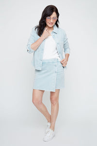 KNIT JACKET-CHAMBRAY-RENUAR